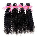 Human hair weaves, Peruvian virgin hair, deep curly, 5A grade, no shedding